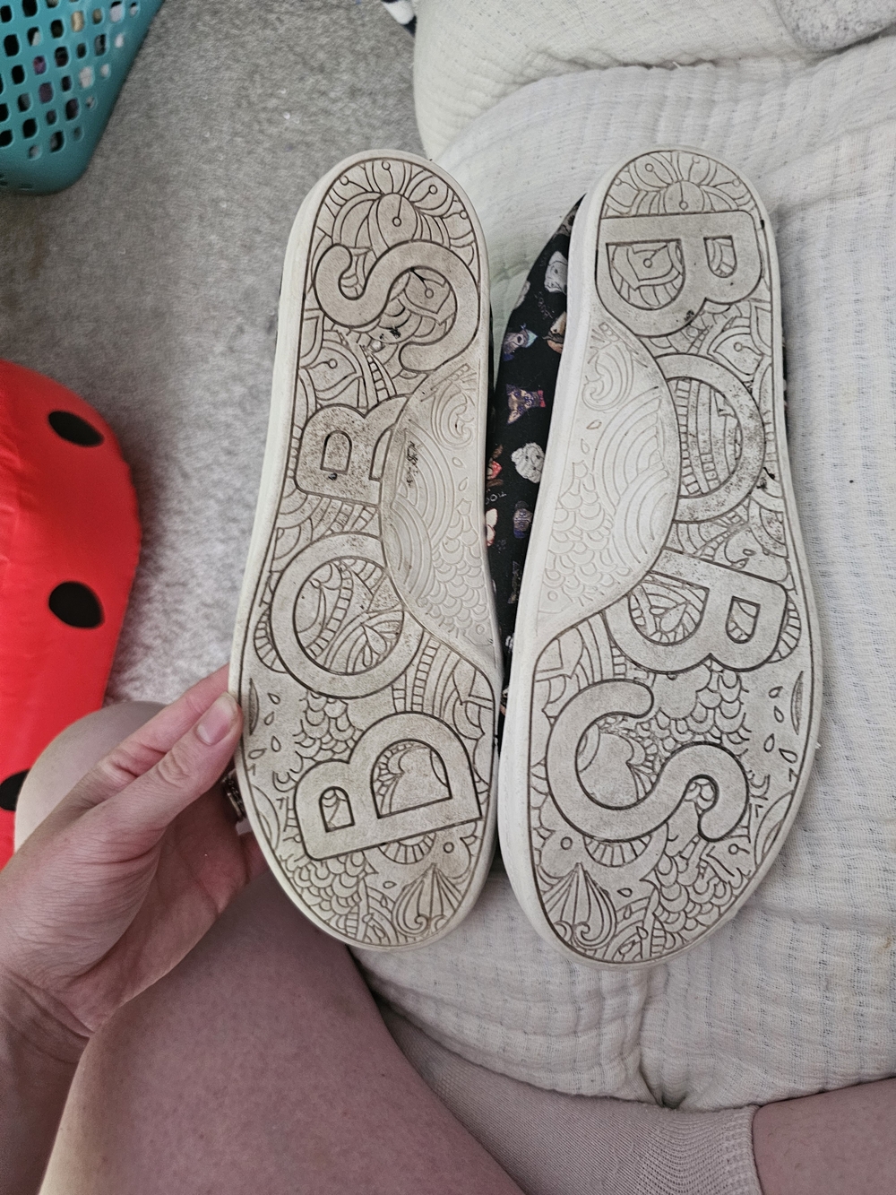 Skechers BOBS Black Canvas Sneakers with Dog Print - Picture 3 of 3